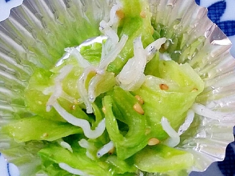 レタスとじゃこのゴマドレ和え